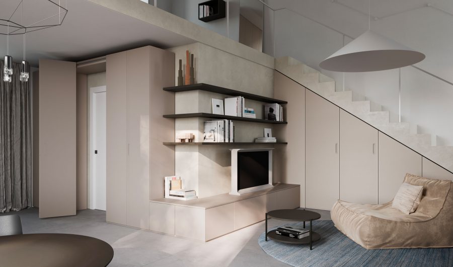 Living Duplex 65 sq m - NardiInterni